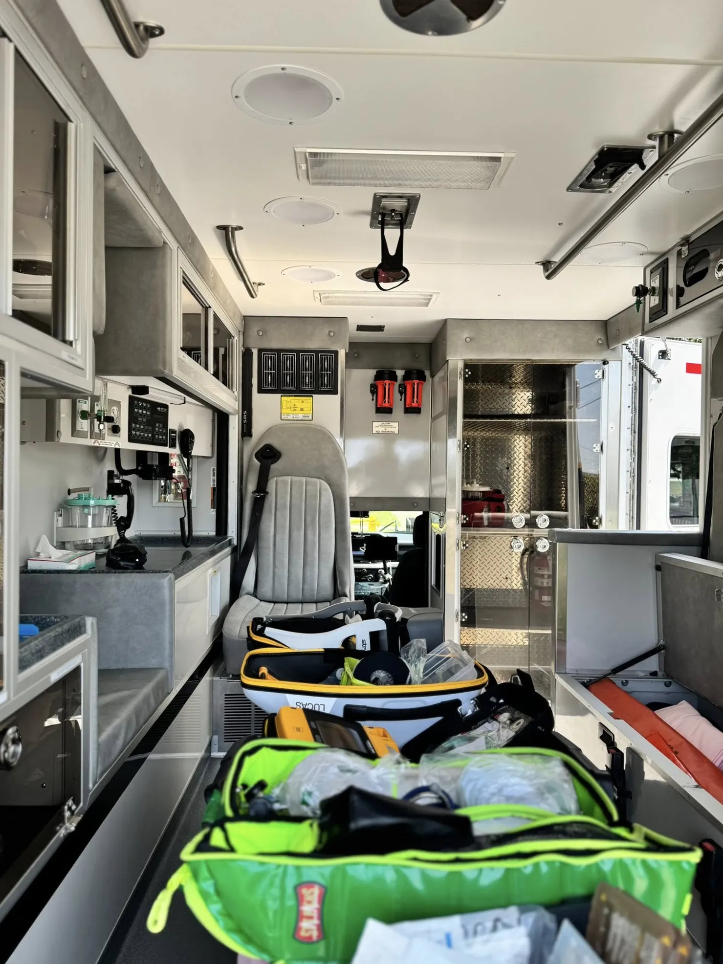 Interior of Jacobus Lions Club Ambulance